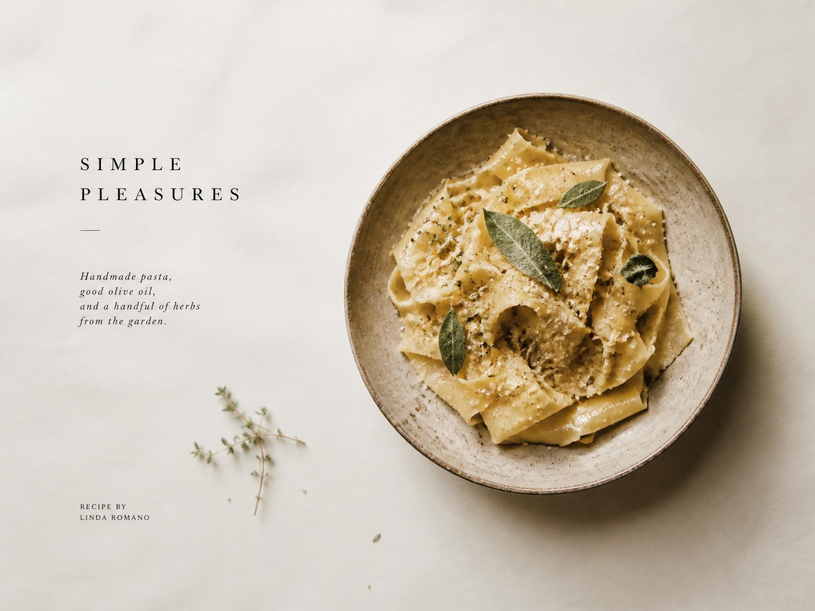 Fresh handmade pasta ready to serve